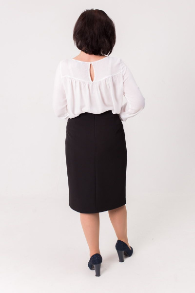 Зауженная юбка с угловым вырезом из текстиля Faldas М-29 черный - фото 3