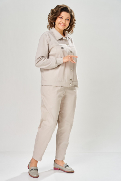 Брюки, жакет Диомант 2161 бежевый - фото 2