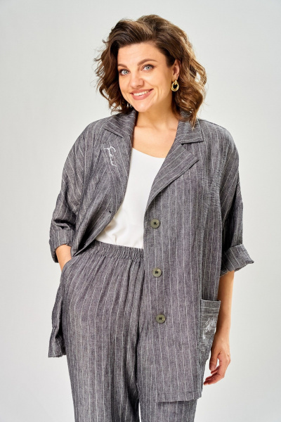 Брюки, жакет Диомант 2167 серый - фото 11