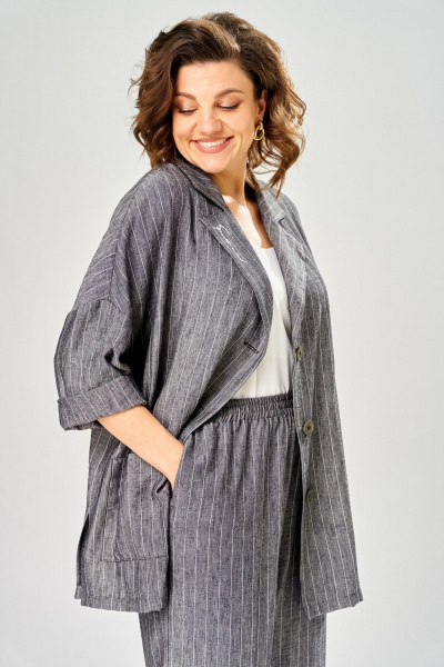 Брюки, жакет Диомант 2167 серый - фото 10