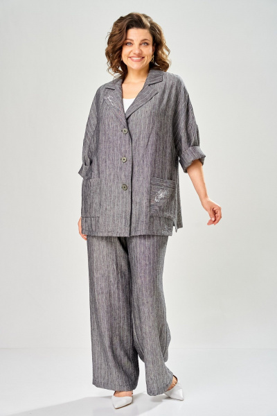 Брюки, жакет Диомант 2167 серый - фото 6