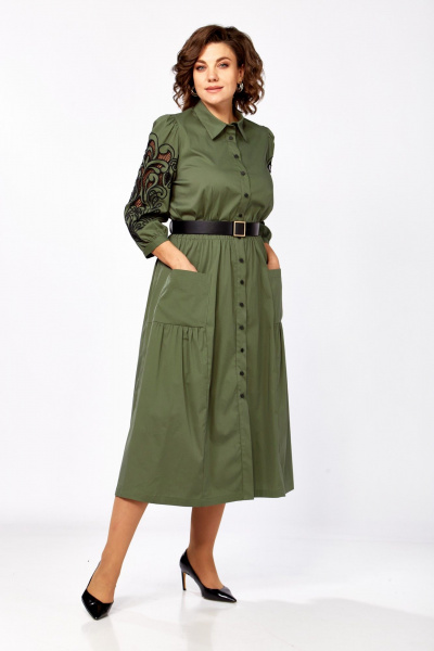 Платье Rishelie 996.1 хаки - фото 1