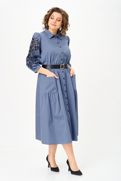 Платье Rishelie 996.2 голубой - фото 3