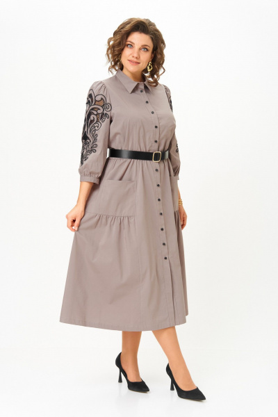 Платье Rishelie 996.4 бежевый - фото 5