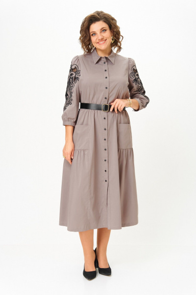 Платье Rishelie 996.4 бежевый - фото 4