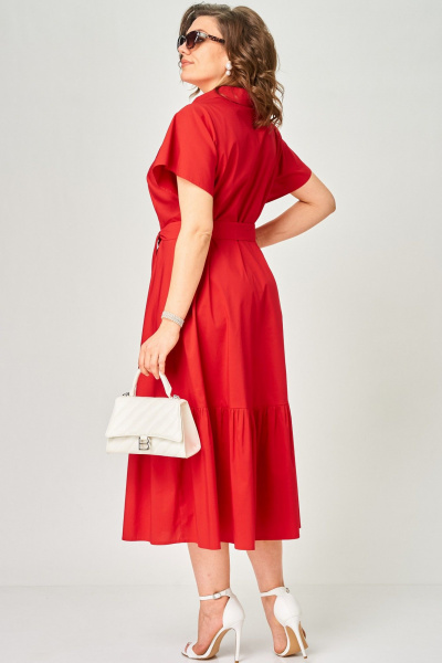 Платье EVA GRANT 7325В красный - фото 11