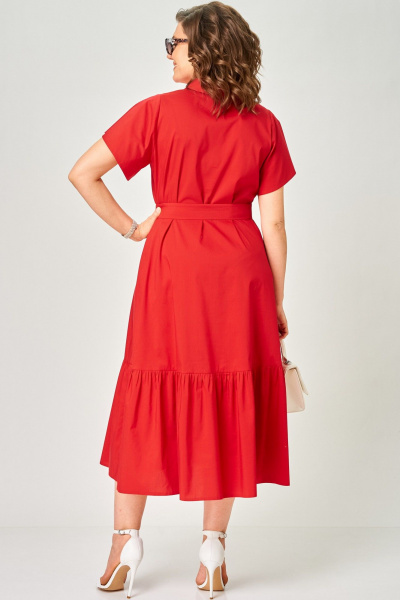 Платье EVA GRANT 7325В красный - фото 9