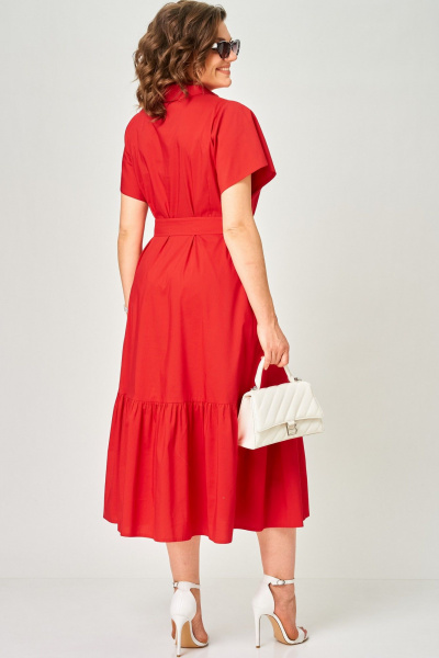 Платье EVA GRANT 7325В красный - фото 8