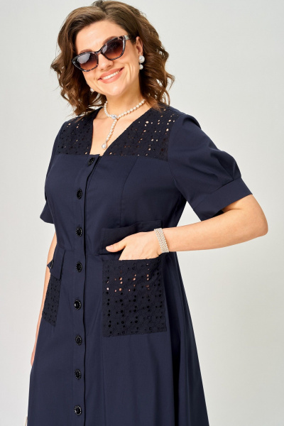 Платье EVA GRANT 7200 синий - фото 6