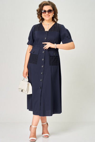 Платье EVA GRANT 7200 синий - фото 1