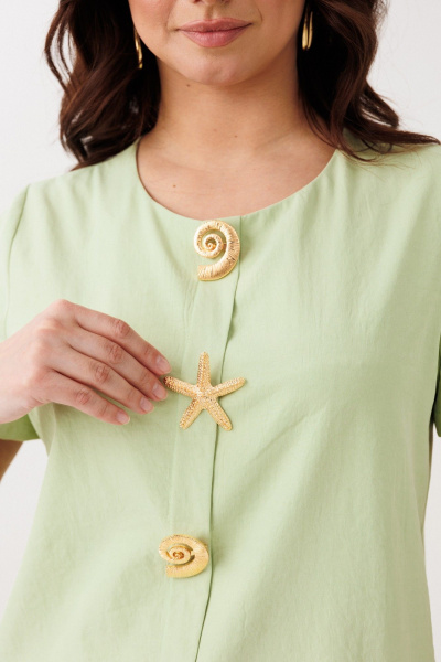 Блуза, брюки Mubliz 323 фисташка - фото 14