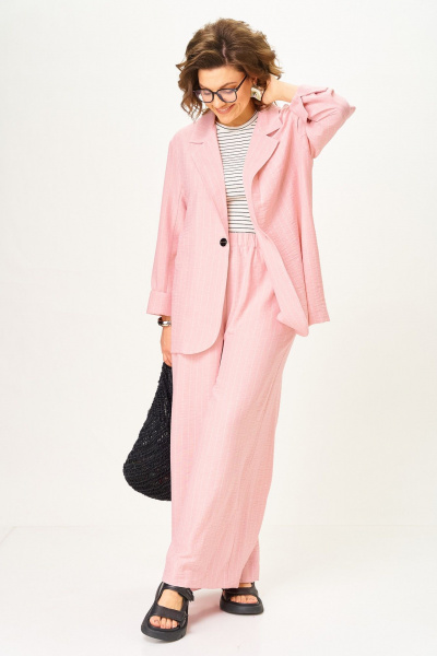 Брюки, жакет Michel chic 1446/1 зеферно-розовый - фото 5