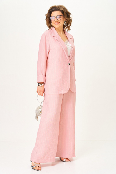 Брюки, жакет Michel chic 1446/1 зеферно-розовый - фото 3