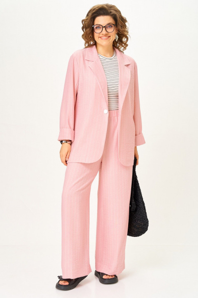 Брюки, жакет Michel chic 1446/1 зеферно-розовый - фото 1