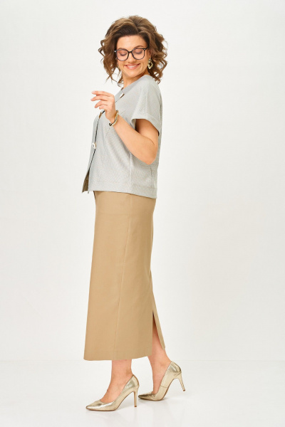 Жакет, юбка Michel chic 1422 кэмел - фото 3