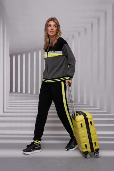 Жакет Barbara Geratti С4697BG черный/салатовый - фото 2