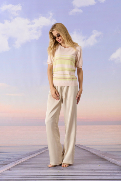 Джемпер Barbara Geratti С4907BG пудра/лайм - фото 2