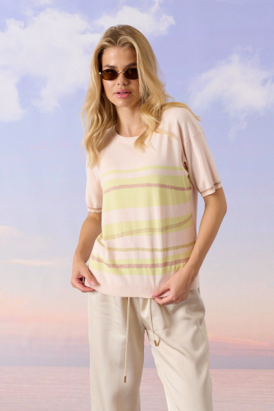 Джемпер Barbara Geratti С4907BG пудра/лайм - фото 1