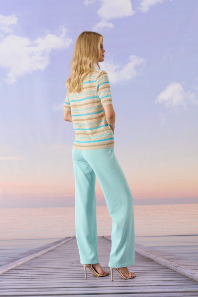 Джемпер Barbara Geratti С4951BG песок/лазурь - фото 2