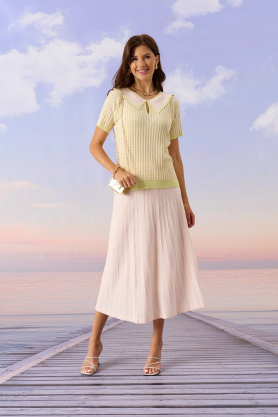 Джемпер Barbara Geratti С4959BG пудра/лайм - фото 5