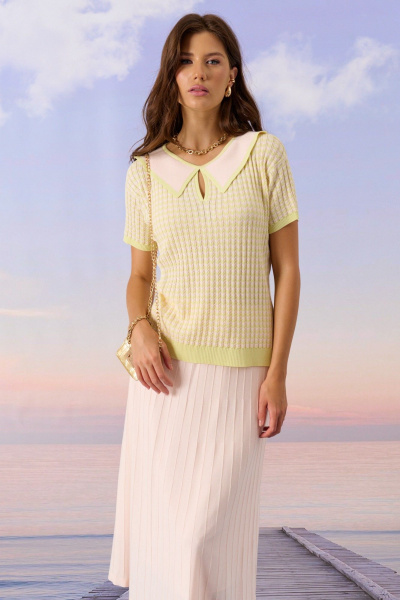 Джемпер Barbara Geratti С4959BG пудра/лайм - фото 1