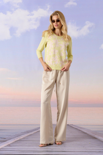 Джемпер Barbara Geratti С4963BG пудра/лайм - фото 2