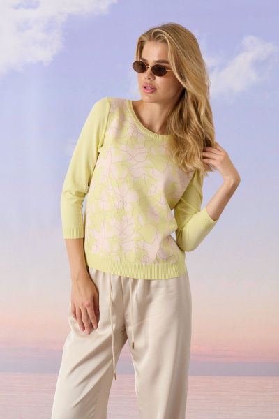 Джемпер Barbara Geratti С4963BG пудра/лайм - фото 1