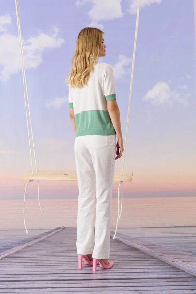 Джемпер Barbara Geratti С4969BG молочный/мох - фото 2