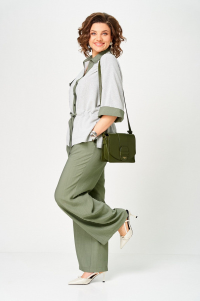 Брюки, жакет Aira Style 24254 зеленый - фото 5