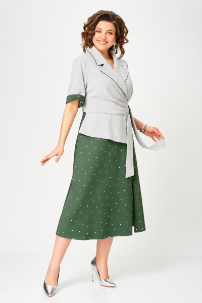 Платье Aira Style 24432 зеленый - фото 11