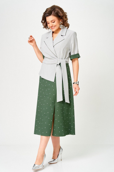 Платье Aira Style 24432 зеленый - фото 8
