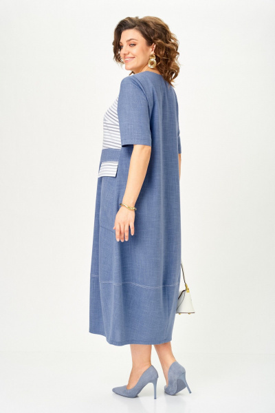 Платье Aira Style 24433 синий - фото 3
