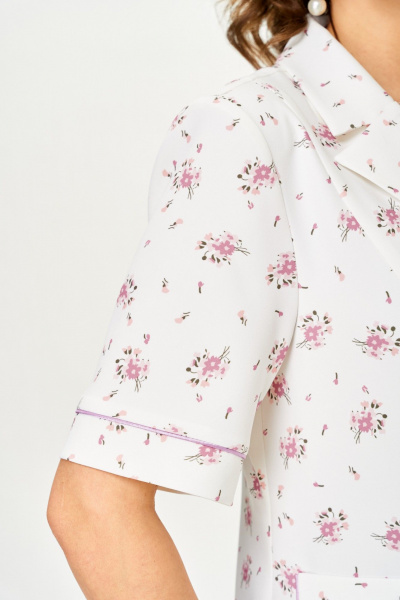 Брюки, жакет Aira Style 24252 пыльная_роза+ белый - фото 11