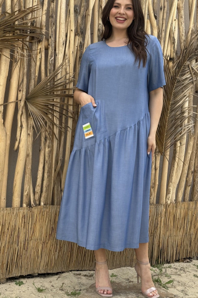 Платье Anastasia м-1233 деним - фото 4