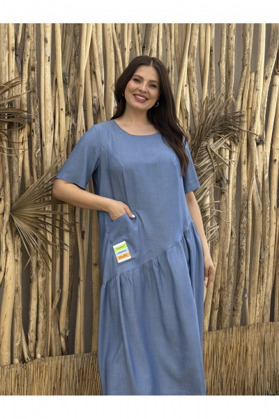 Платье Anastasia м-1233 деним - фото 1