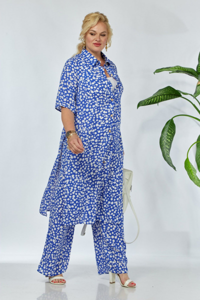 Блуза, брюки Anastasia м-1127 синий - фото 6