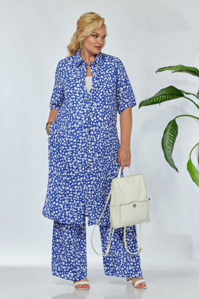 Блуза, брюки Anastasia м-1127 синий - фото 4