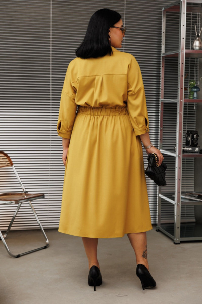 Платье Anastasia м-1229 горчица - фото 8