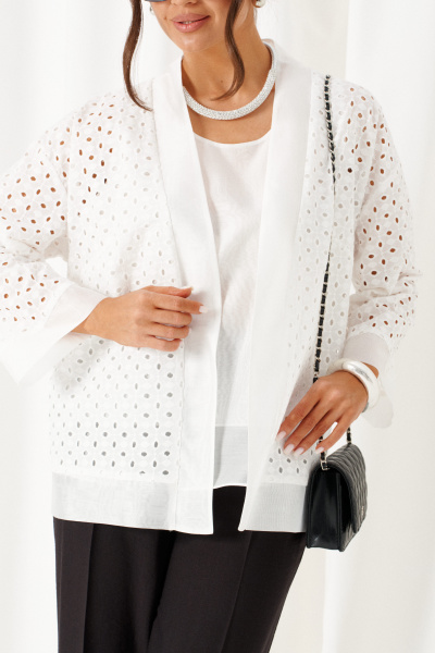 Брюки, жакет, топ Beautiful&Free 6469 бело-черный - фото 10