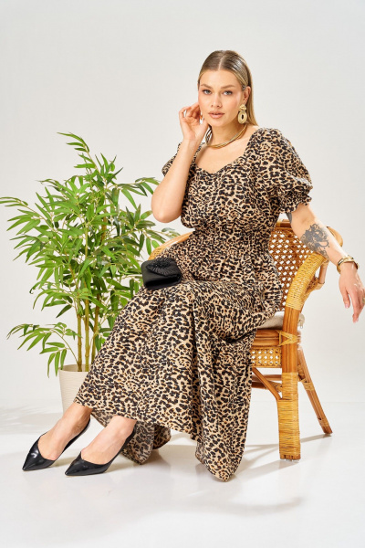 Платье AVA fashion М-197 леопард - фото 11