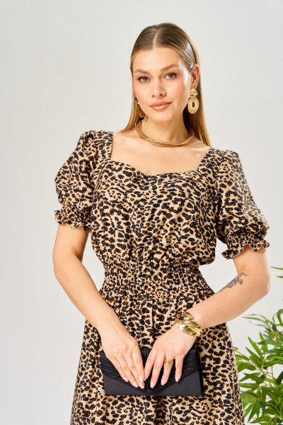 Платье AVA fashion М-197 леопард - фото 6