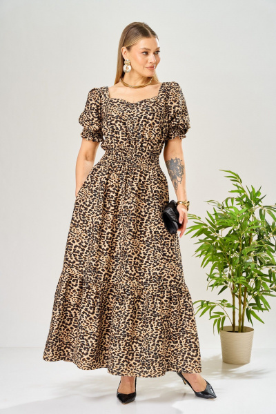 Платье AVA fashion М-197 леопард - фото 5