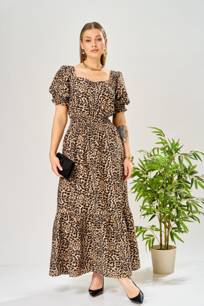Платье AVA fashion М-197 леопард - фото 2