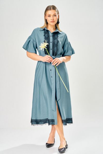 Платье AVA fashion М-198 джинс - фото 11