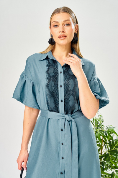 Платье AVA fashion М-198 джинс - фото 7