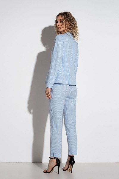 Жакет MARIKA 413/1 белый+голубая_полоска - фото 3