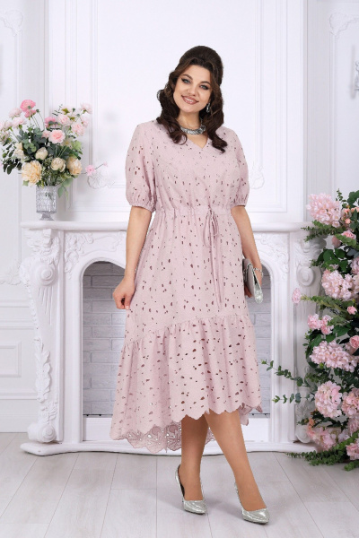 Платье Ninele 6112 пудра - фото 6