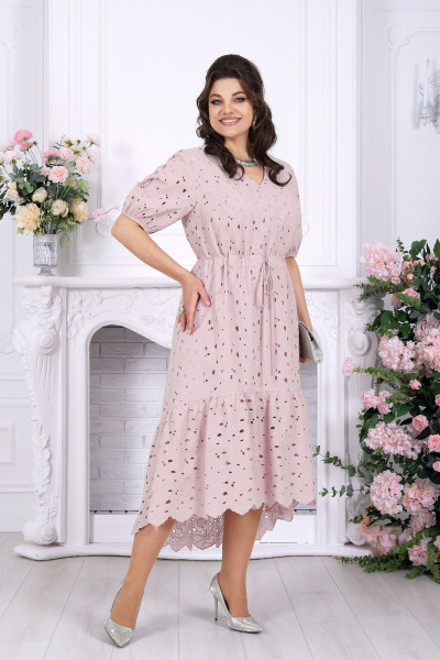 Платье Ninele 6112 пудра - фото 3