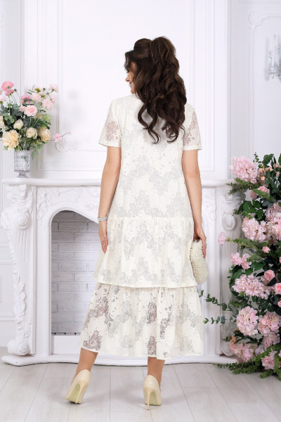 Платье Ninele 7537 молочный - фото 9