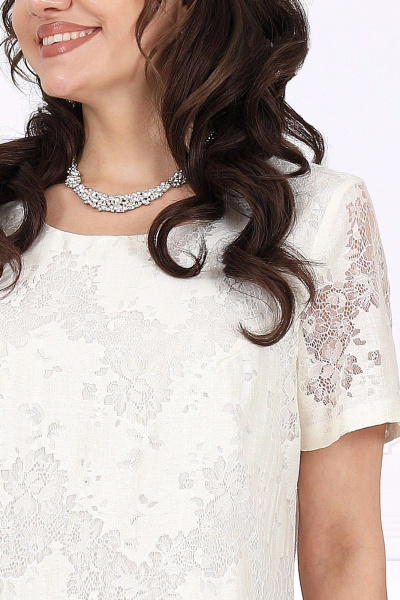 Платье Ninele 7537 молочный - фото 7